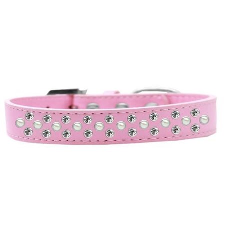 UNCONDITIONAL LOVE Sprinkles Pearl & Clear Crystals Dog CollarLight Pink Size 20 UN785970